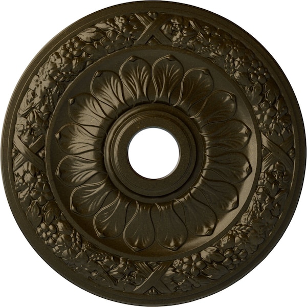 Ekena Millwork Swindon Ceiling Medallion (Fits Canopies up to 6 1/8"), 24"OD x 4"ID x 1 1/2"P, Green Gold CM24SWGGS - main
